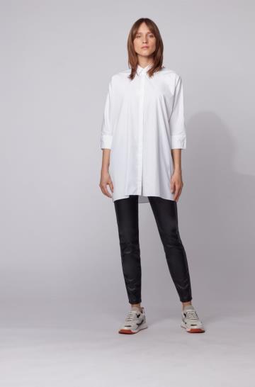 Bluza BOSS Oversized Fit Kimono Style Białe Damskie (Pl16715)